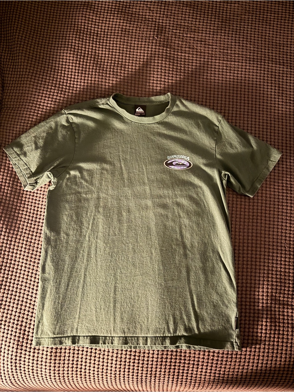 Quiksilver Olive Green Short Sleeve Logo Tee